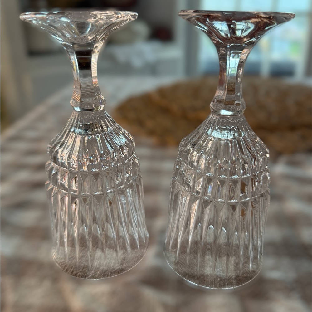 Vintage Fostoria Heritage Lead Crystal Water Goblets | Set of 2 - Picture 7 of 7